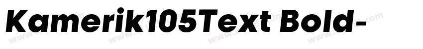 Kamerik105Text Bold字体转换